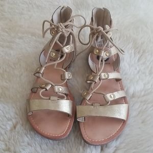 G by Guess Gold Gladiator Sandals 5.5M